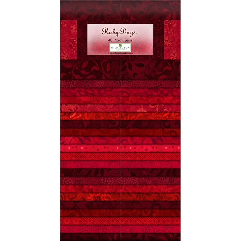 Wilmington Prints Pre-Cuts, Ruby Days, 2  Strip Set Packs, 842-3-842