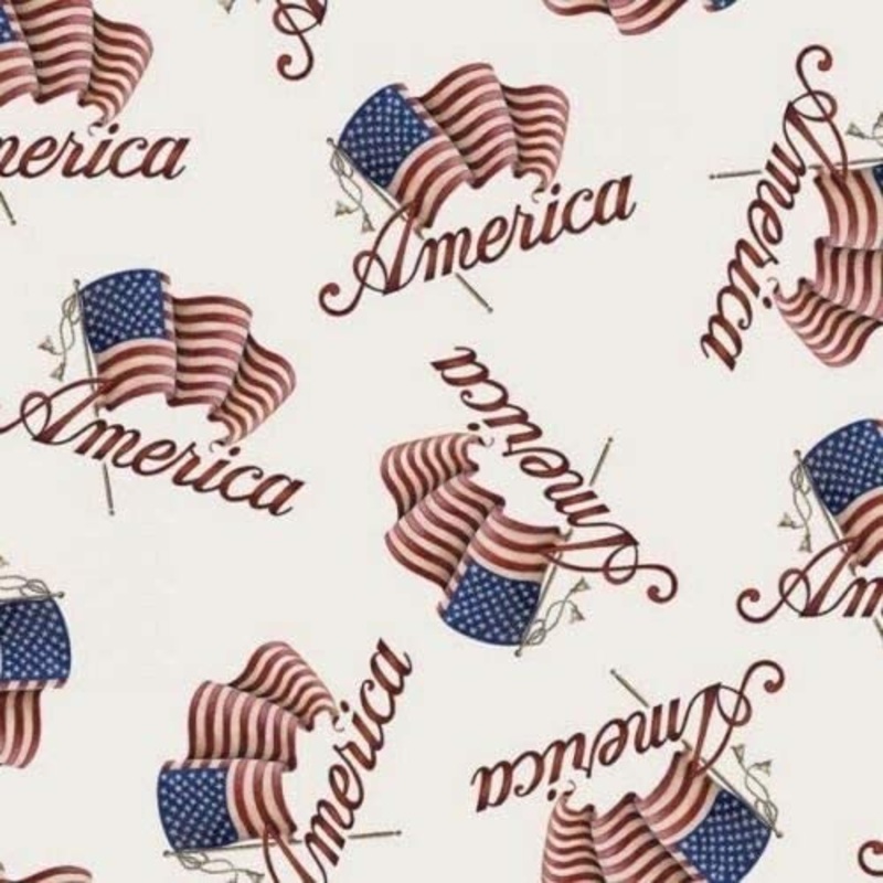 America Patriotic Flag Springs Creative Cotton Fabric