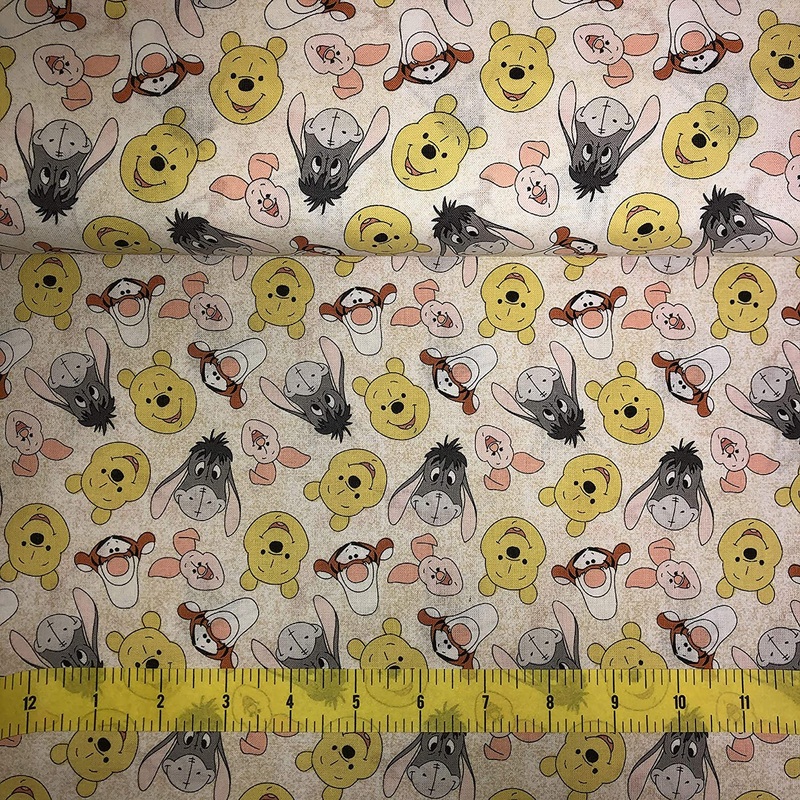 Winnie The Pooh & Friends Tossed Disney Springs Creative Cotton Fabric