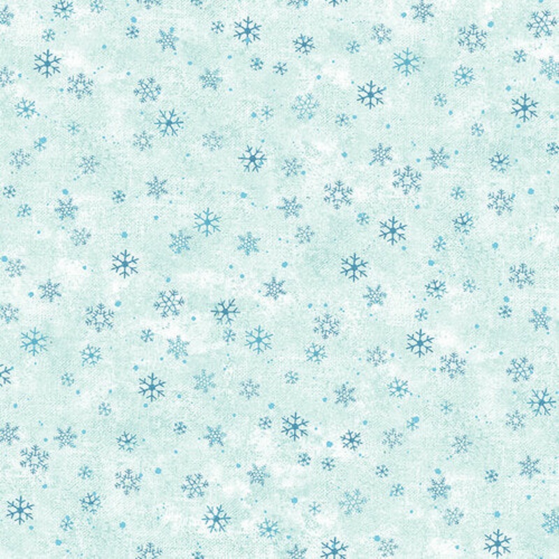 Winterwood Mini Snowflakes Ice Blue L Howard Studio E Cotton Fabric
