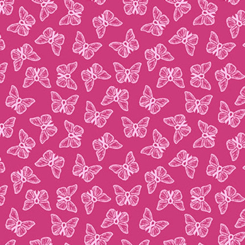 A Pink Celebration Small Butterfly Toss Pink Lilac Bee Designs Studio E Cotton Fabric