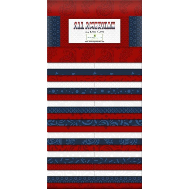 All American 2.5" Strips Karat Gems Wilmington Prints Cotton Fabric