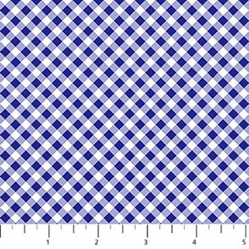 American Spirit Gingham Blue Patrick Lose Cotton Fabric
