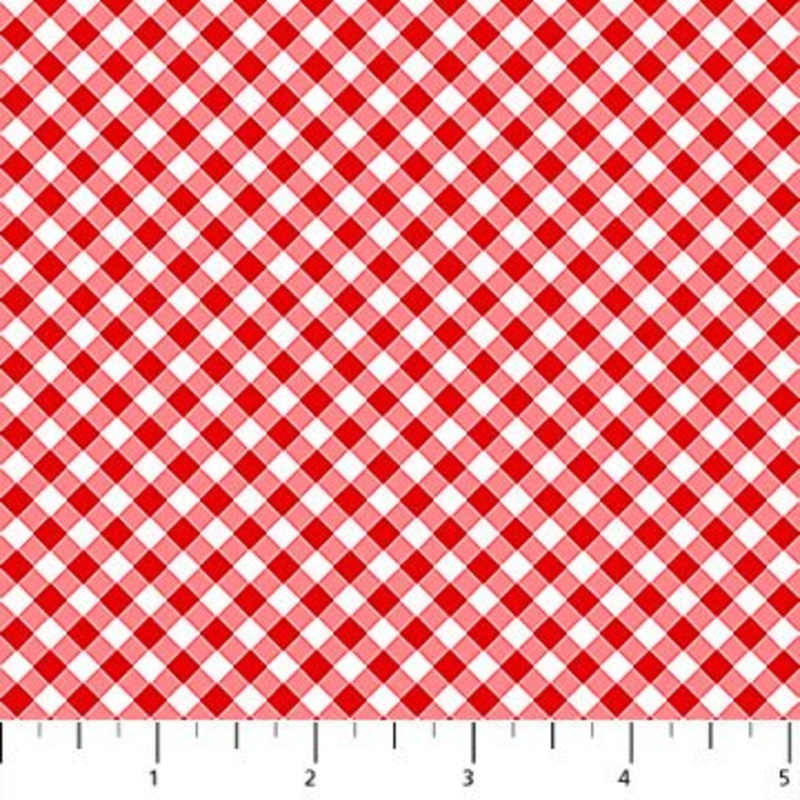 American Spirit Gingham Red Patrick Lose Cotton Fabric