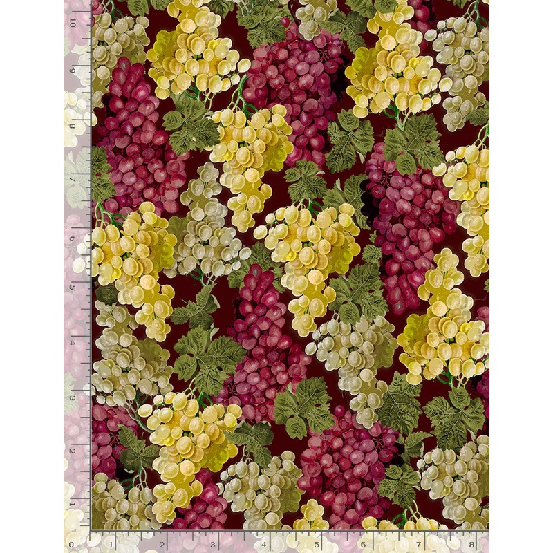 Wine Cellar Wine Grapes Black Timeless Treasures Cotton Fabric