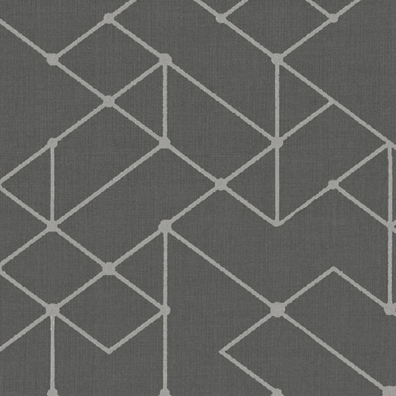 Fabric Remnant of Mayer Fabrics Vector Iron Gray Upholstery Vinyl