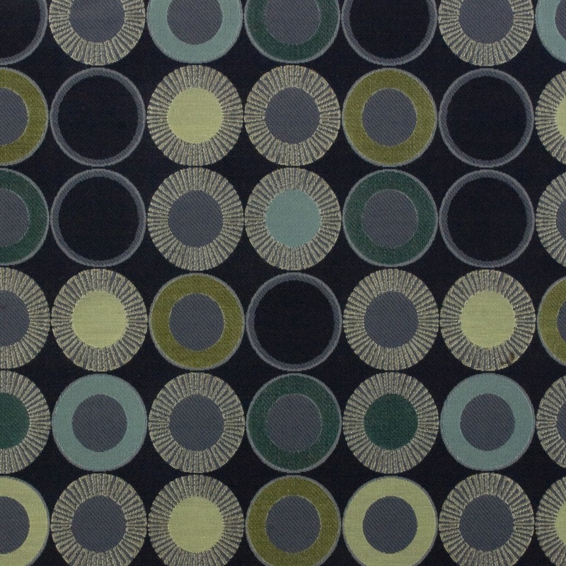 Remnant of Arc-Com Yoyo Sapphire Upholstery Fabric