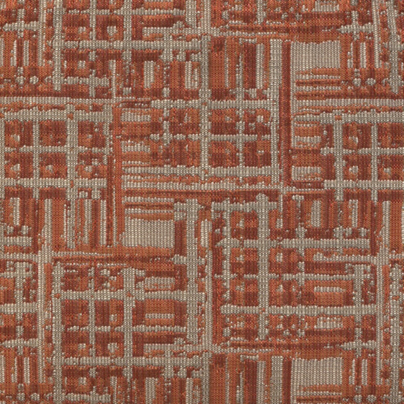 Remnant of Paul Brayton McGuire Tangerine Upholstery Fabric