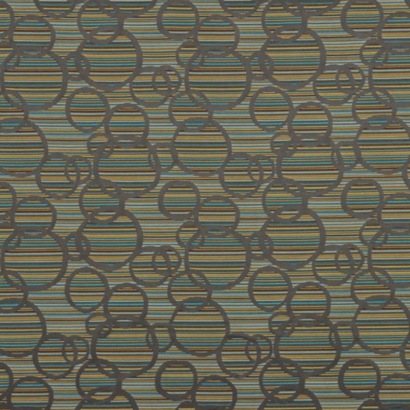 Remnant of Robert Allen Swiss Range Aquatic Upholstery Fabric