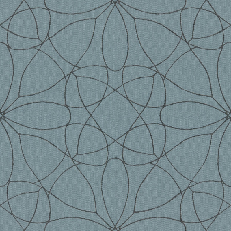 Arc-Com Flora Ice Blue Upholstery Vinyl