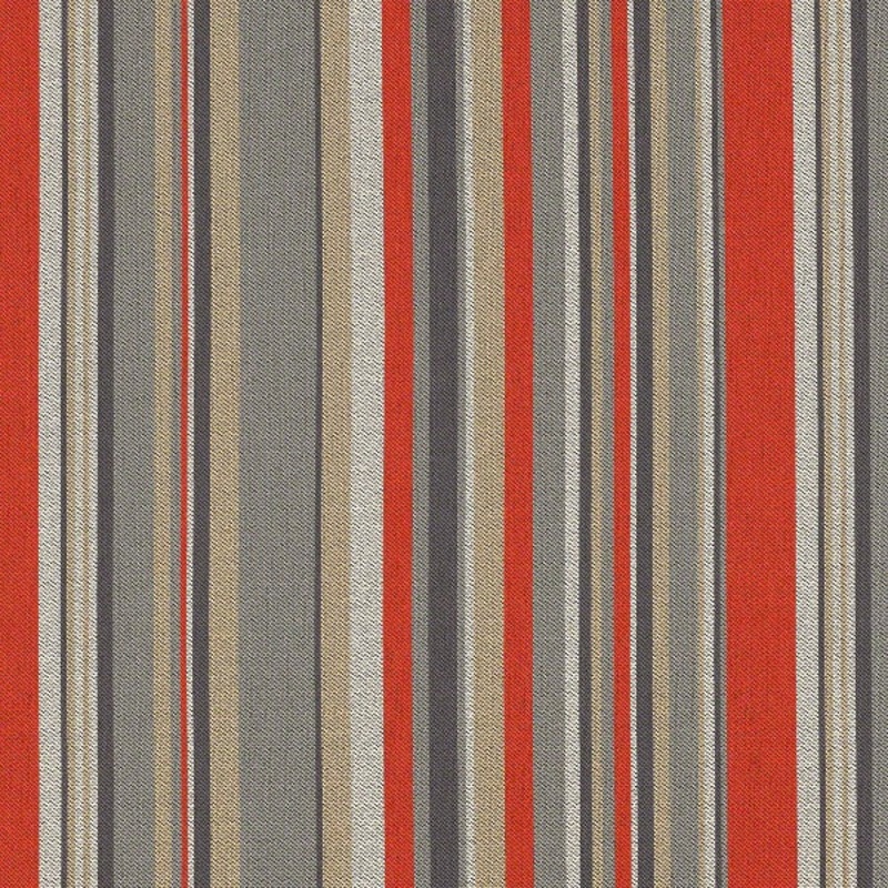 CF Stinson Jillian Fireball Red Stripe Upholstery Fabric