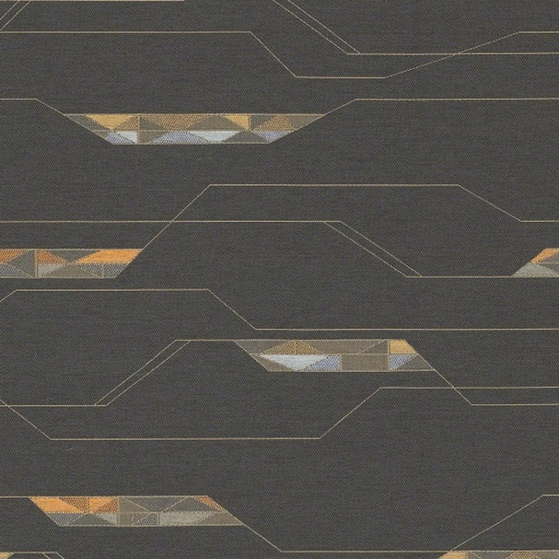 CF Stinson Voltage Storm Geometric Gray Upholstery Fabric
