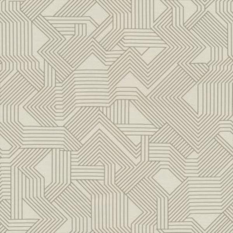Carnegie Maze Color 34 Geometric Gray Upholstery Fabric