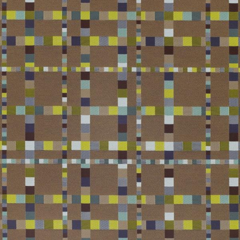 Momentum Cube Diftwood Geometric Brown Upholstery Fabric