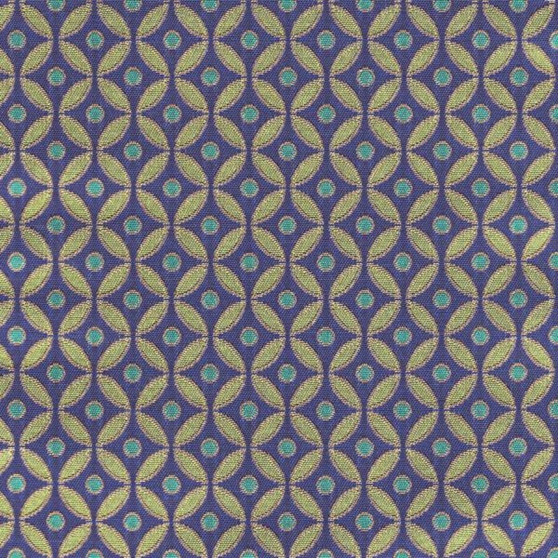 Remnant of Sina Pearson Indian Jewel Sapphire Upholstery Fabric