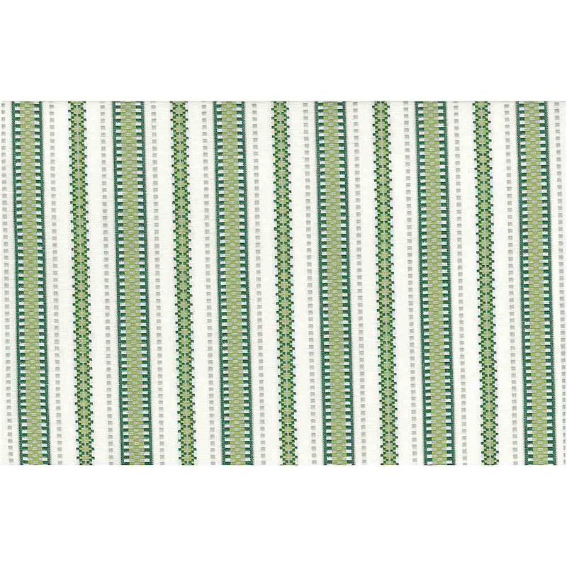 Zagreb Stripe Green Laura Kiran Fabric