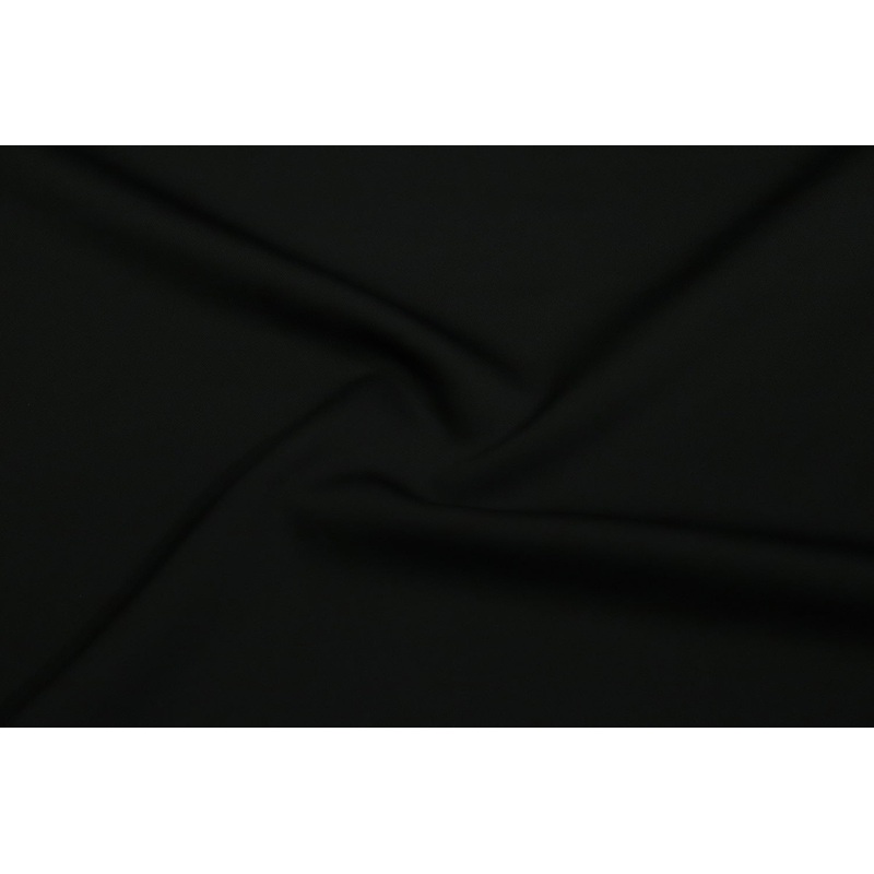 Black Plain Rayon Blend Fabric