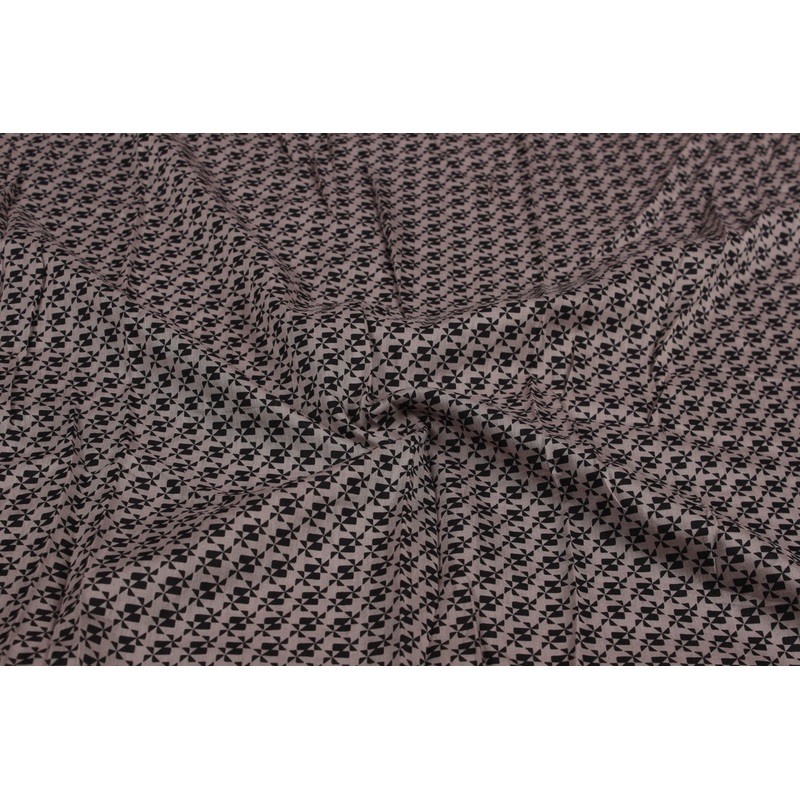 Black & White Traditional Printed Viscose Cotton Blend Fabric