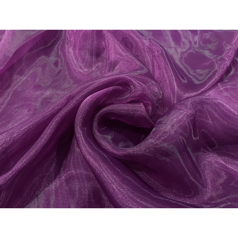 Wine Plain Organza Fabric