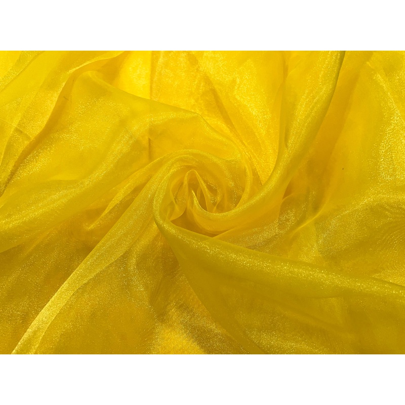 Yellow Plain Organza Fabric