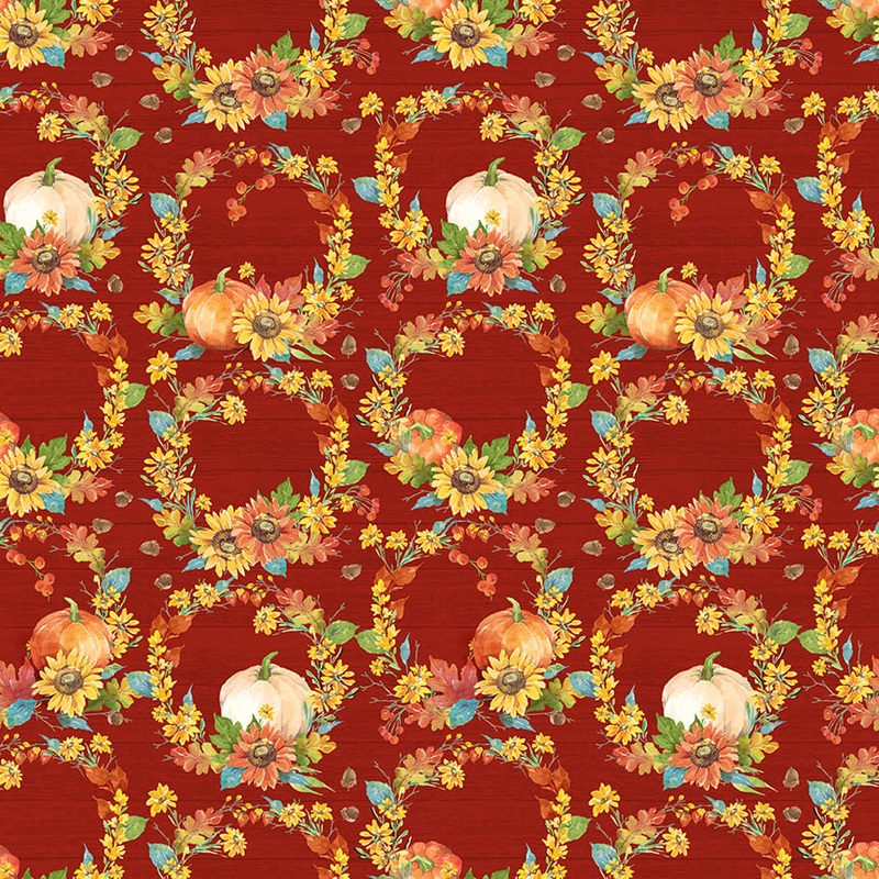 Autumn Blessings 3324-88 Red