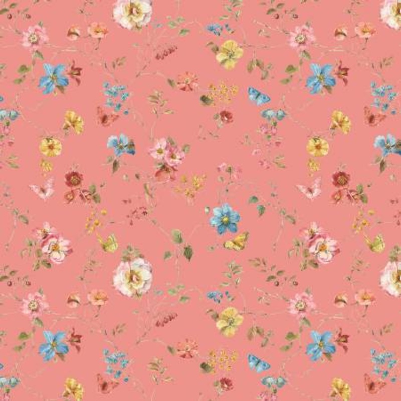 Countryside C14533R-CORAL Floral Coral