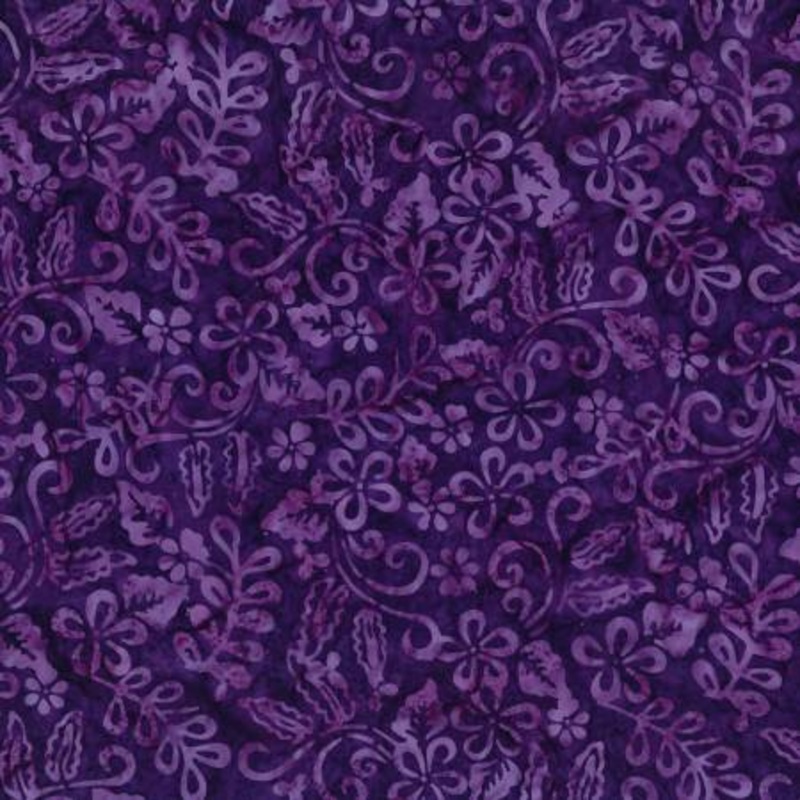 Mystic Vineyard 22278-663 Purple Plumeria Batik