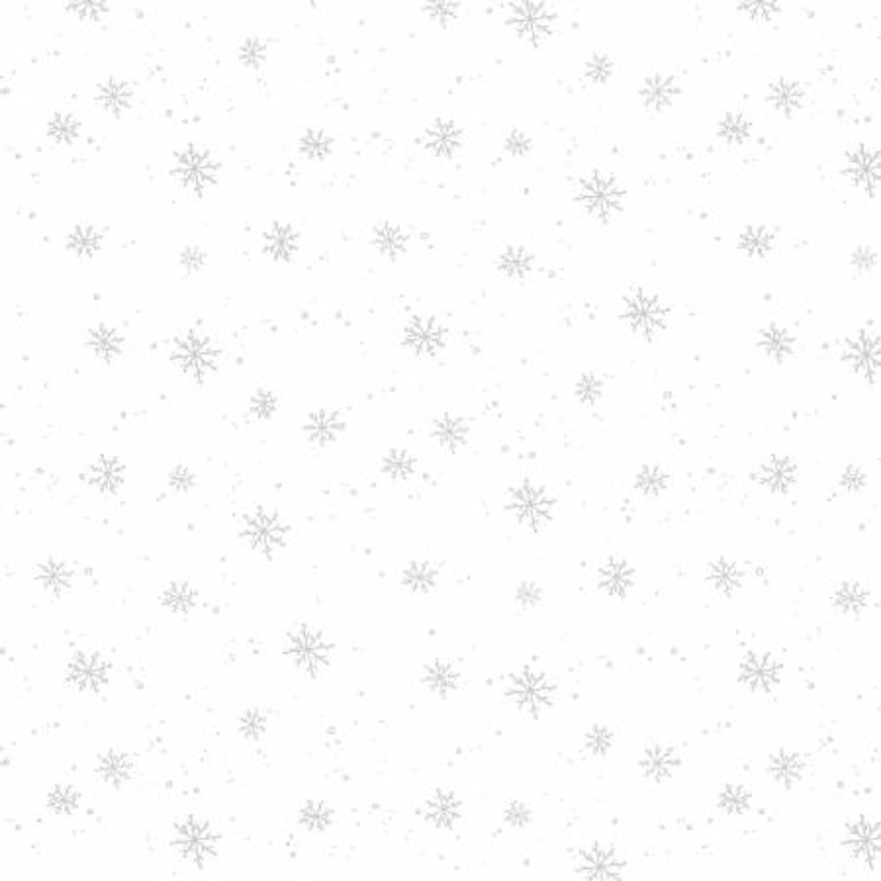 Our Gnome to Yours 56086-100 White on White Snowflakes