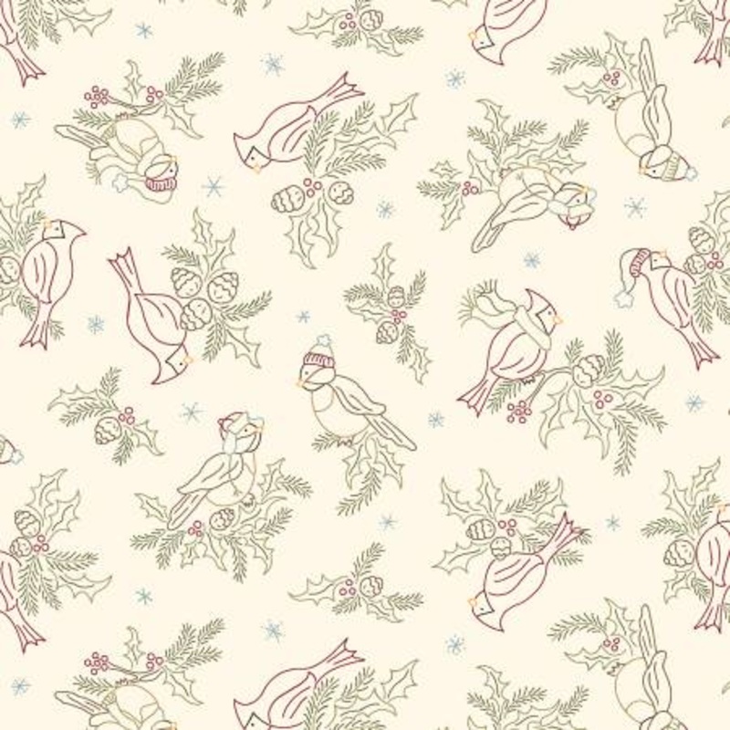 Songbird Holiday R190953D-CREAM Cream Holiday Tweets