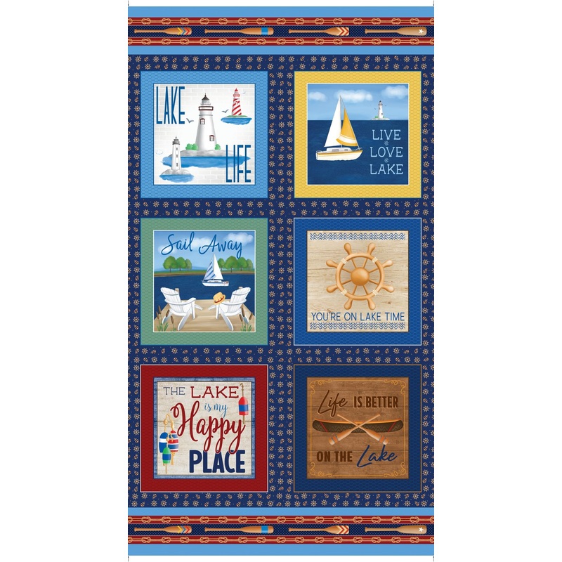 Sail Away Panel Navy 14436-56B