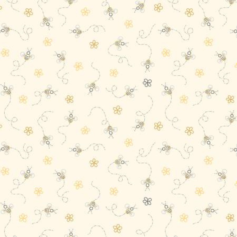 Birds and Bees Cream Bees R190742D-CREAM
