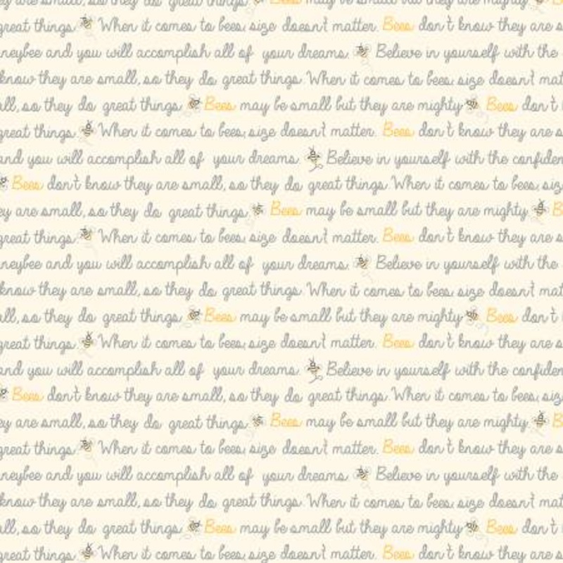 Birds and Bees Cream Writing R190743D-CREAM