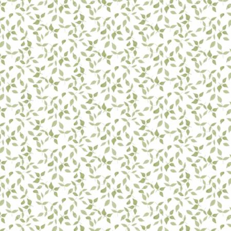 Winsome Critters 36258-170 White/Green Leaf Toss