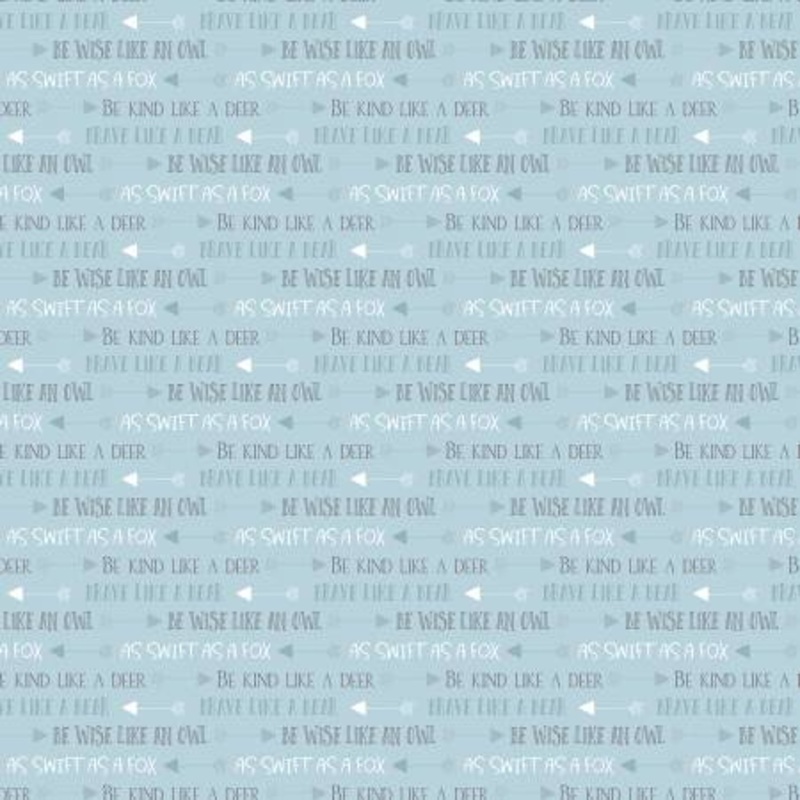 Winsome Critters 36259-414 Blue Words All Over