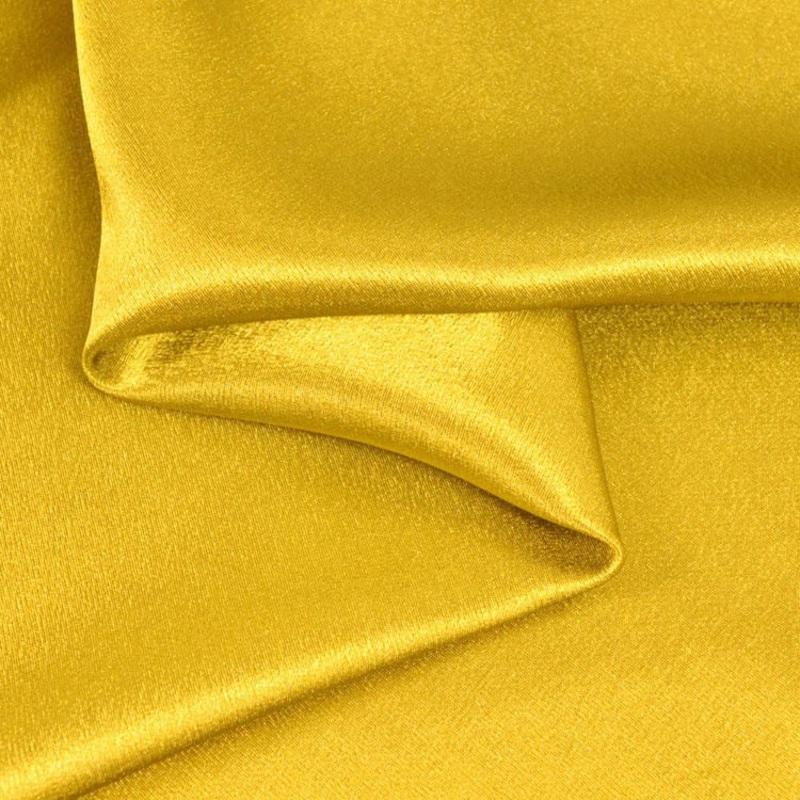 Yellow Crepe Back Satin Fabric