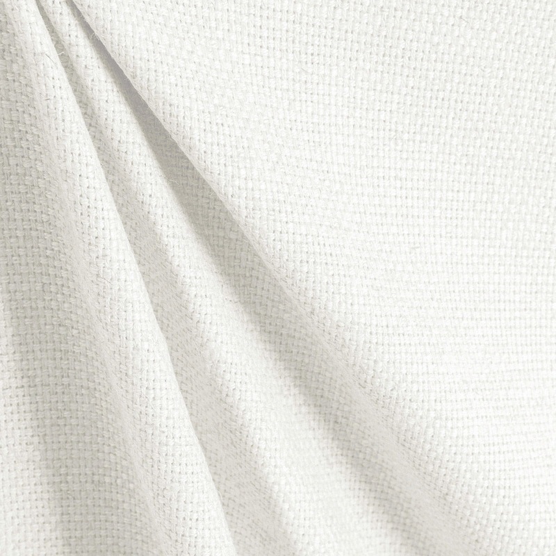 9.1 Oz White Basketweave Linen Fabric