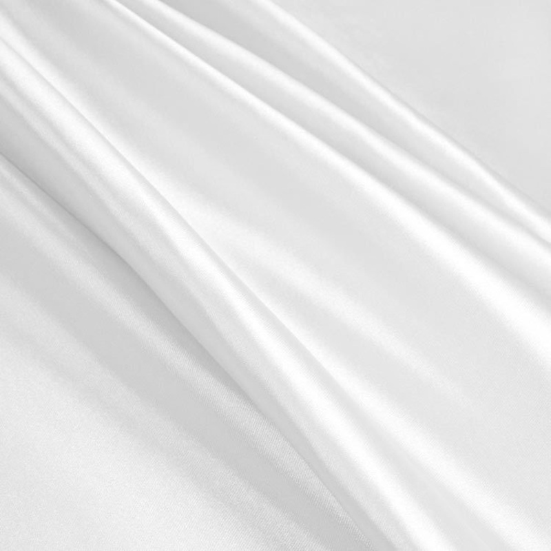 White Stretch Charmeuse Fabric