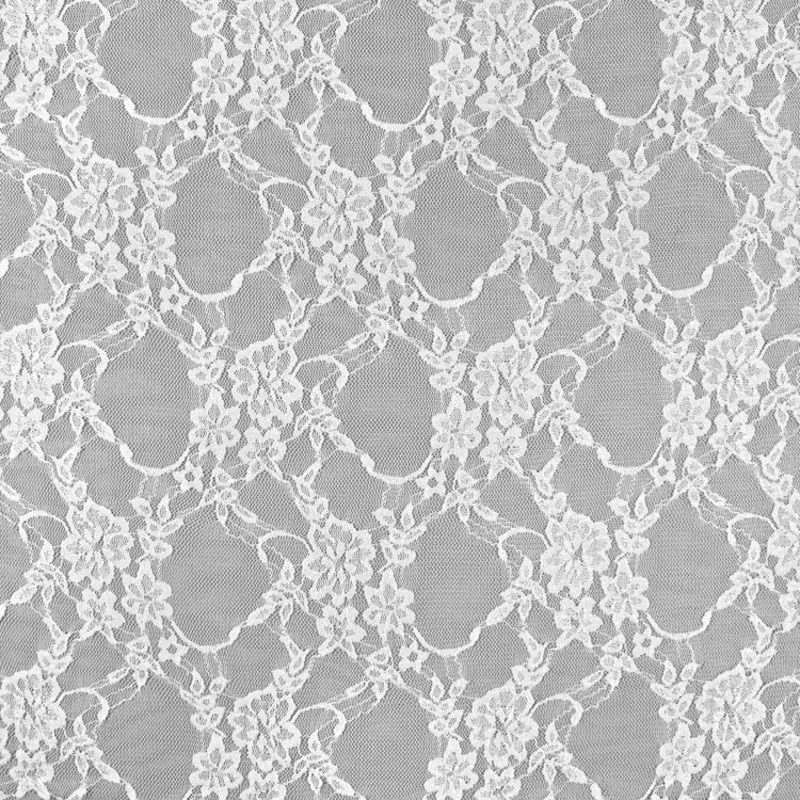 White Stretch Lace Fabric
