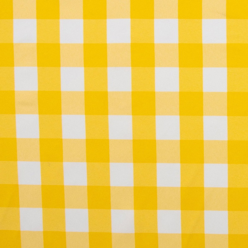 Yellow/White Picnic Check Poplin Fabric