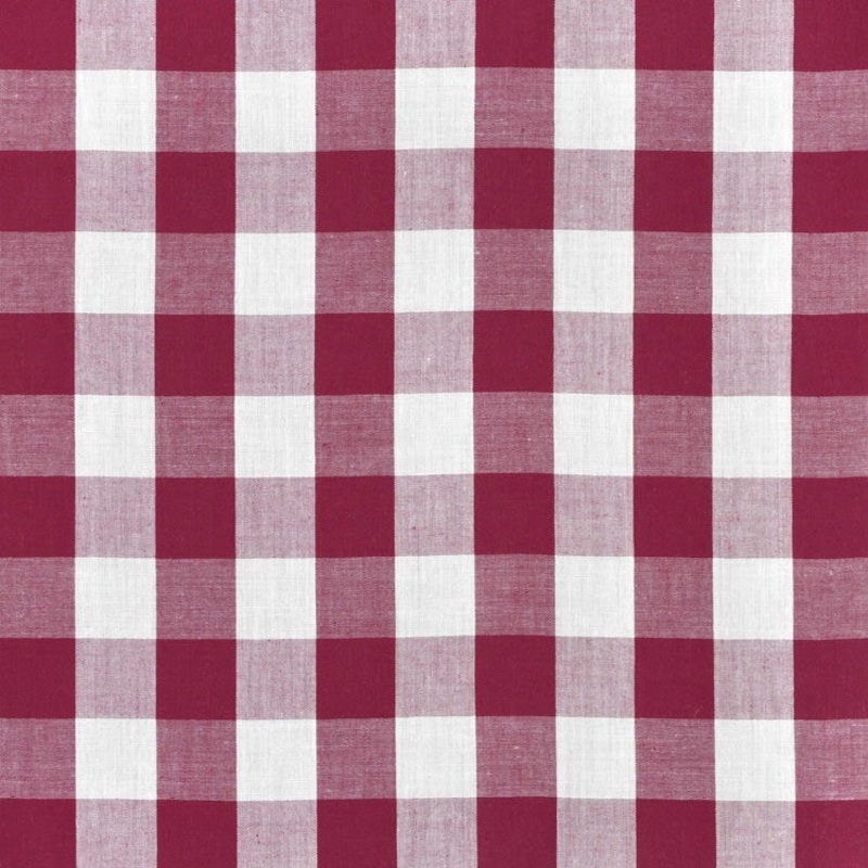 1" Burgundy Gingham Fabric