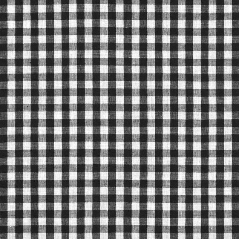 1/4" Black Gingham Fabric