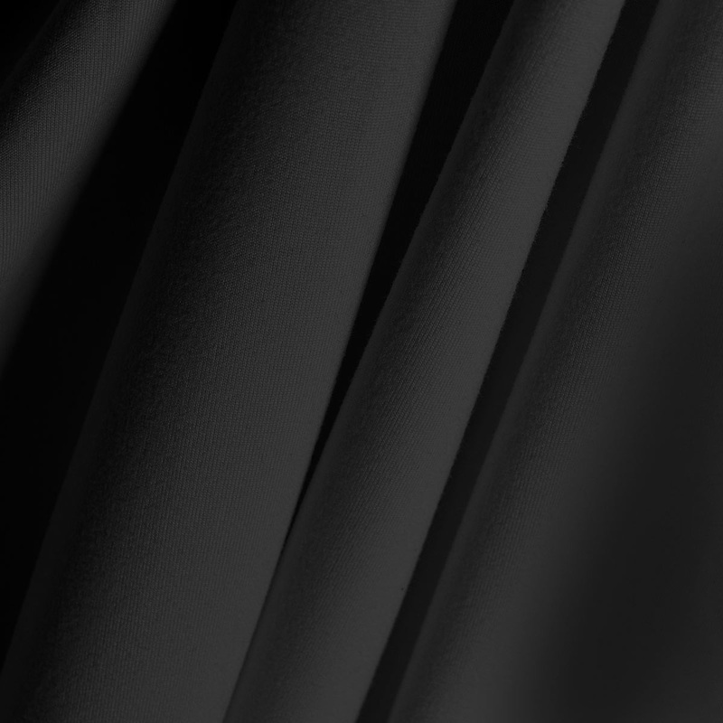 Black DTY Double Sided Brushed Knit Fabric