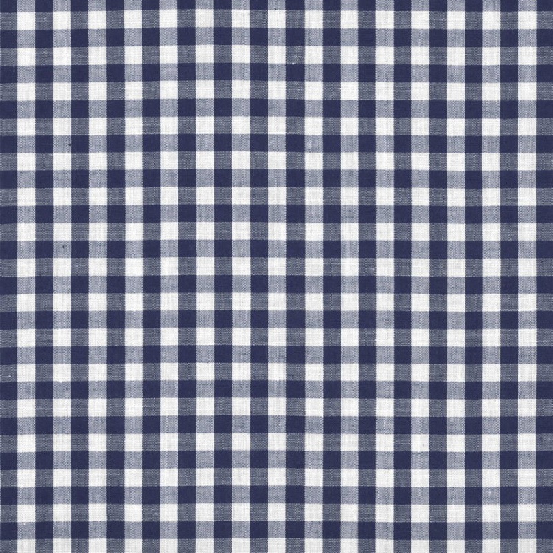 1/4" Navy Blue Gingham Fabric