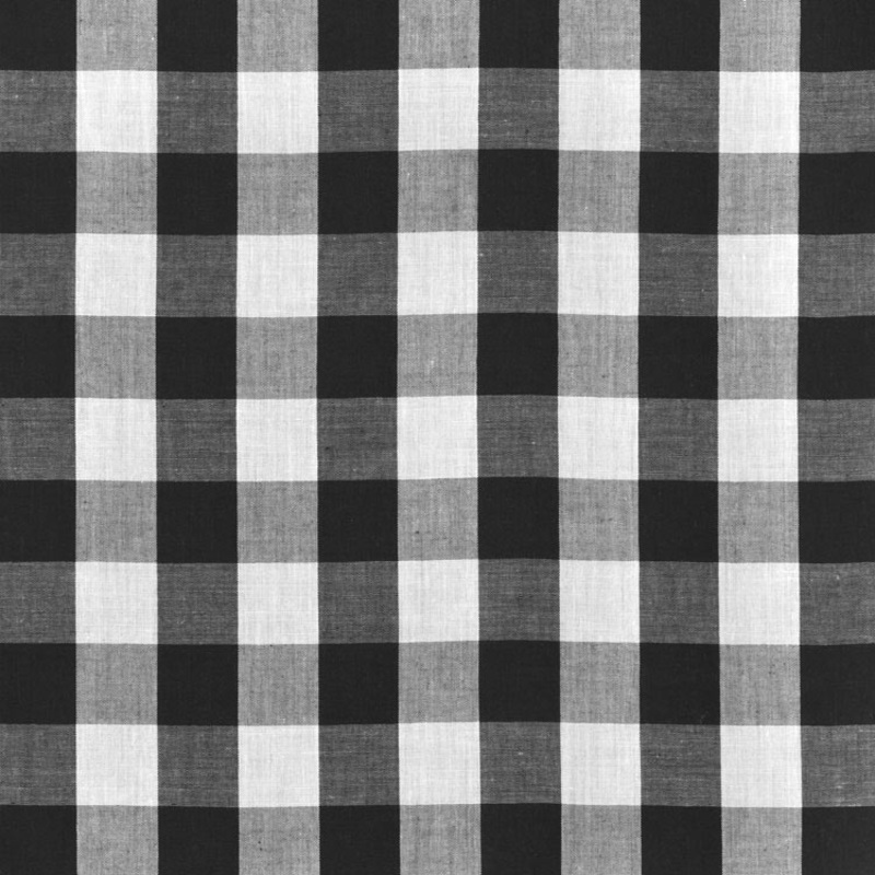 1" Black Gingham Fabric