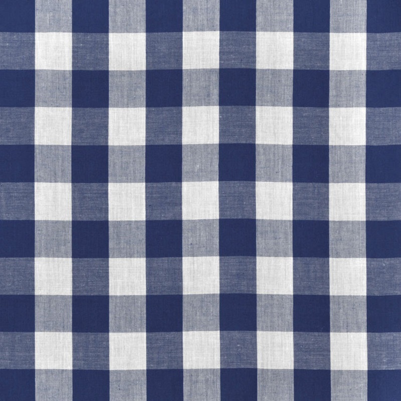 1" Navy Blue Gingham Fabric