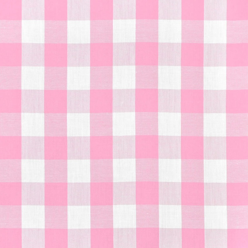 1" Pink Gingham Fabric