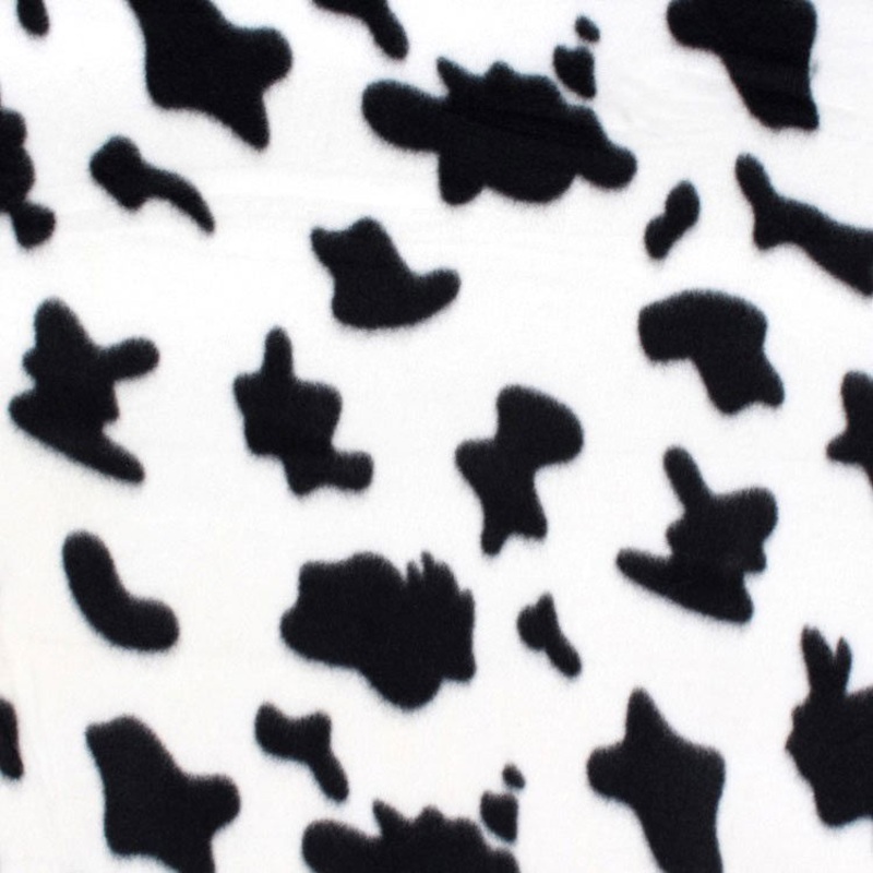 Black & White Cow Fleece Fabric