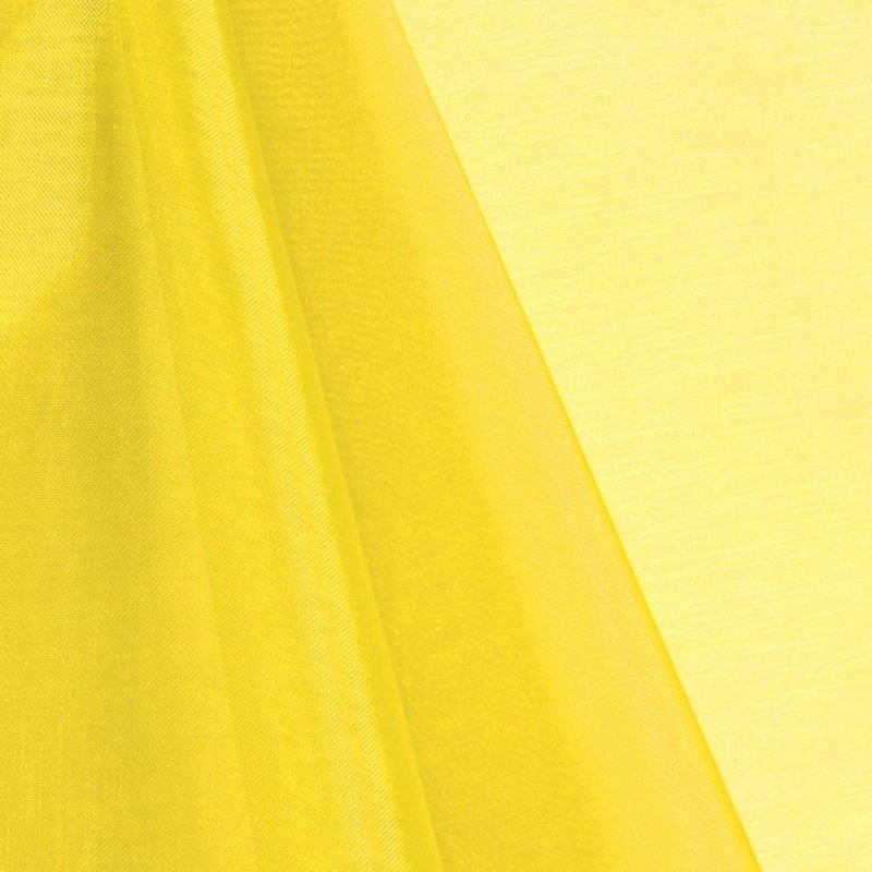 Yellow Mirror Organza Fabric