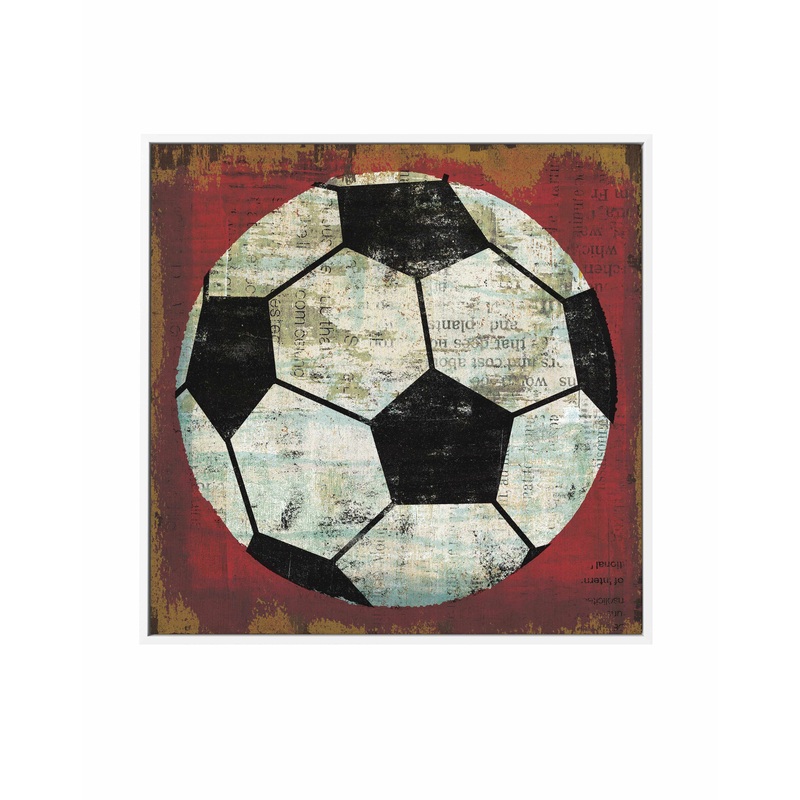 Ball IV On Red | Framed Canvas Art Print