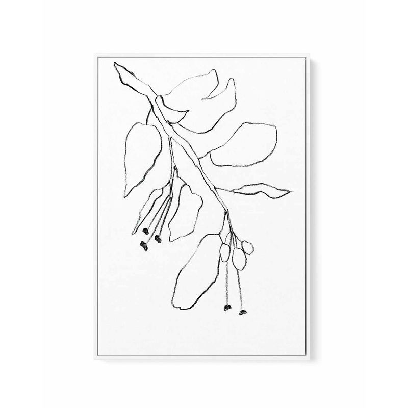 Botanica In Pencil Sky By Shina Choi | Framed Canvas Art Print